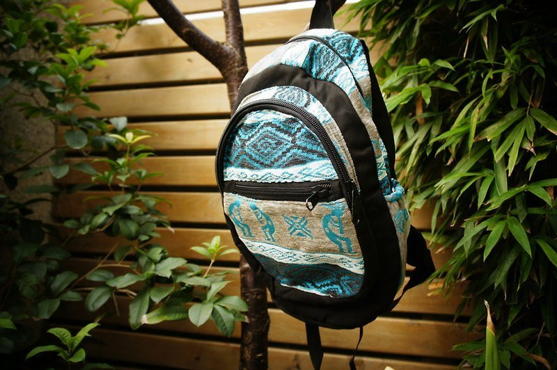 Vista [knowledge], Alfonzo stamp series - after hand-woven backpack - Piper Wizard - Messenger Bags & Sling Bags - Other Materials Blue