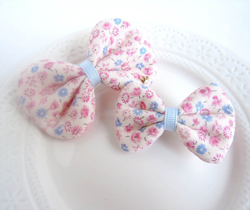 Small floral pink soft cloth butterfly group - paternity / Sister paragraph - Bibs - Cotton & Hemp Pink