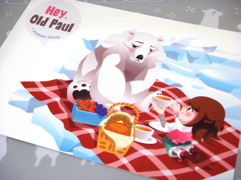 【Pin】Picnic at the North Pole│Print│Postcard - Cards & Postcards - Paper Blue