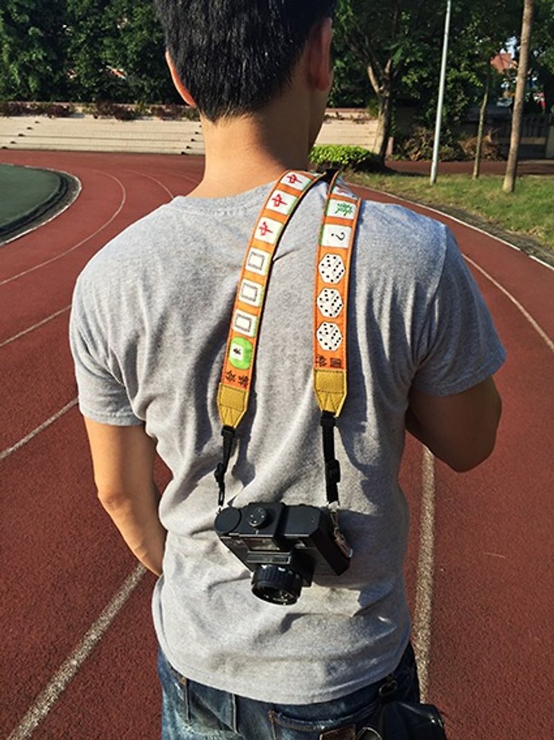 【絕版特惠】相機背帶 Camera strap - 麻將 情人節禮物推薦 - 相機背帶 - 棉．麻 