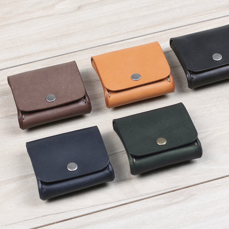 Square coin purse/ storage box -- 5 colors in total - Coin Purses - Genuine Leather Multicolor