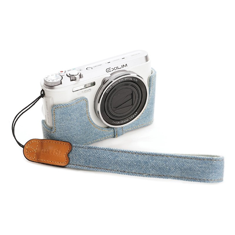 Half Case & Wrist strap Set for CASIO-ZR1000/1200/1500 - กล้อง - ผ้าฝ้าย/ผ้าลินิน หลากหลายสี