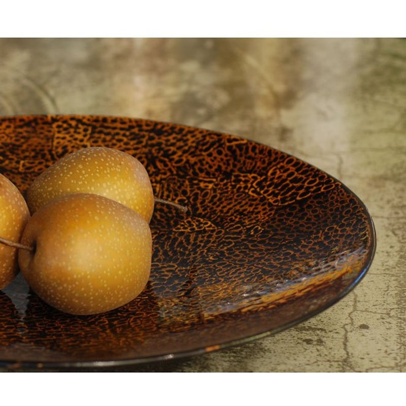 Royal Storage Shell Wooden Net Lacquer Natural Bamboo Basin (Imperial Gold) - Plants - Bamboo Gold