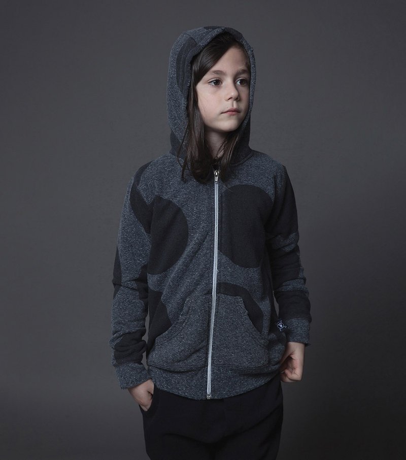 2015 autumn and winter fashion brand NUNUNU large circle hooded jacket/circle zip hoodie - อื่นๆ - กระดาษ สีเทา