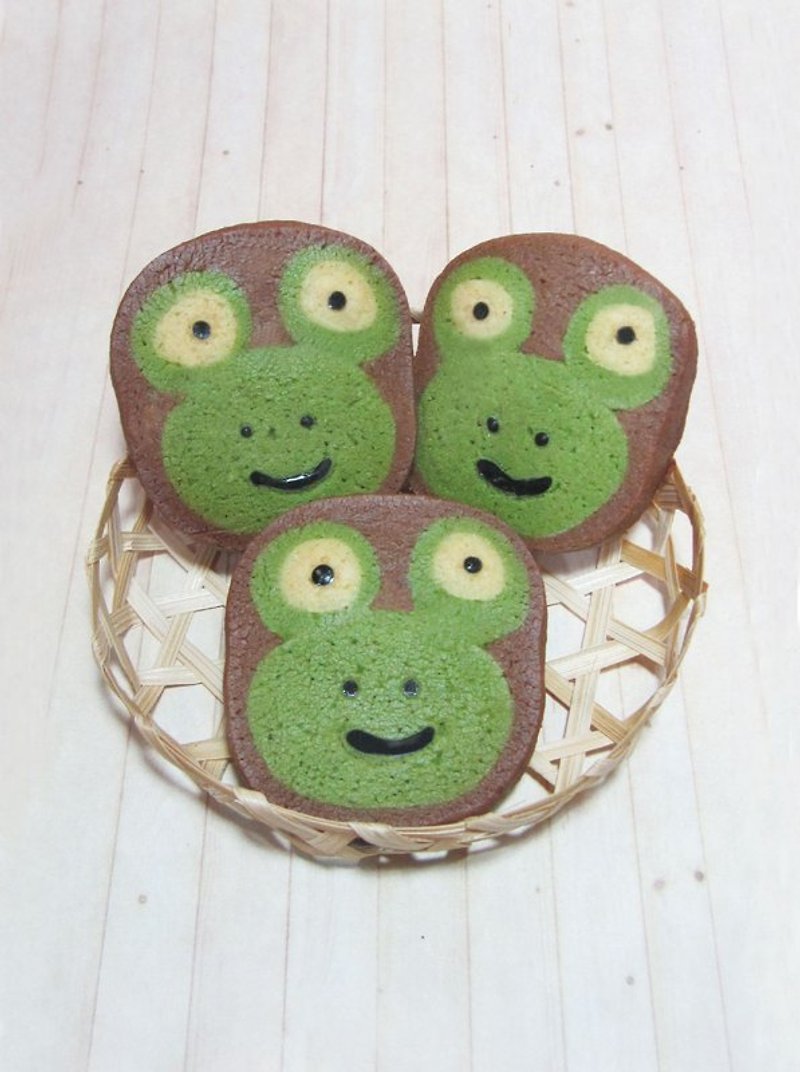 JMI 手作烘焙坊 青蛙王子造型手工餅乾(共10片 5小包) - 手工餅乾 - 新鮮食材 綠色