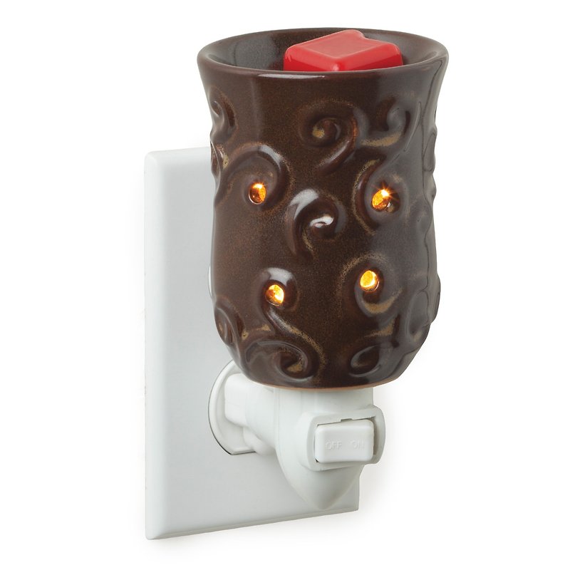 【VIVAWANG】 Scented wax wall lamp - classical brown. Deodorant Aroma, Fast Safe, Relaxed, Vintage Style. - Candles & Candle Holders - Other Materials Brown