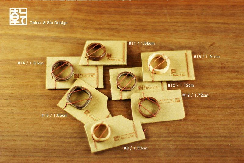 手工木戒指 (非定製 請對照戒圍  現貨) - General Rings - Wood Khaki