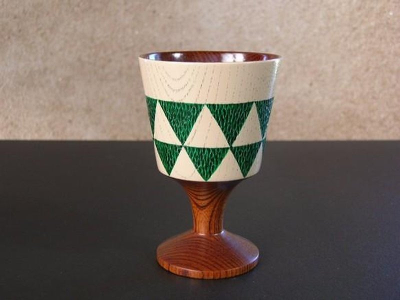 Goblet fish scale pattern green - Teapots & Teacups - Wood Green