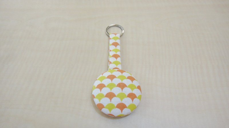 手感馬卡龍鑰匙圈 - 幾何 - 鑰匙圈/鑰匙包 - 其他材質 橘色