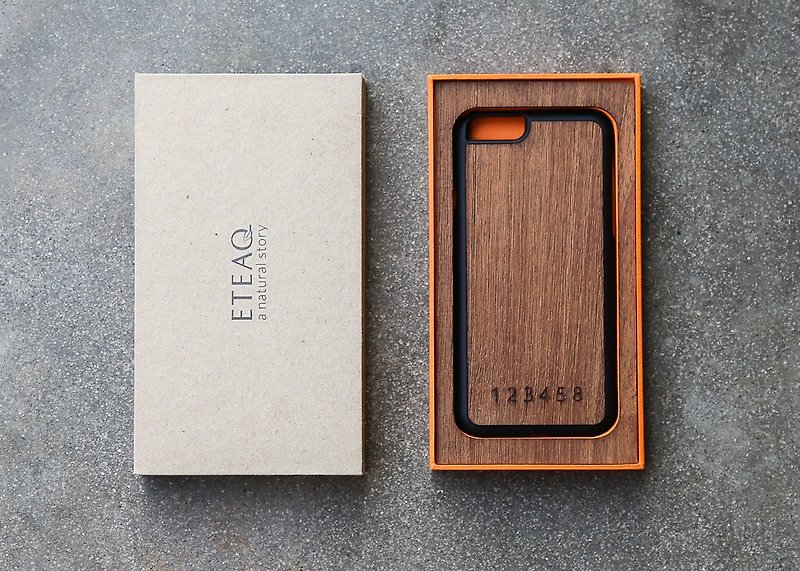 ETEAQ古いチークのiPhone 6プラス/ 6Sプラス電話シェル - スマホケース - 木製 ブラウン