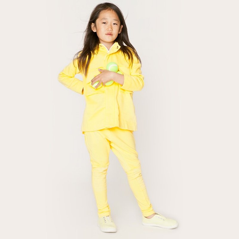 Swedish children's organic cotton pants 9-10 years old yellow - Pants - Cotton & Hemp Yellow