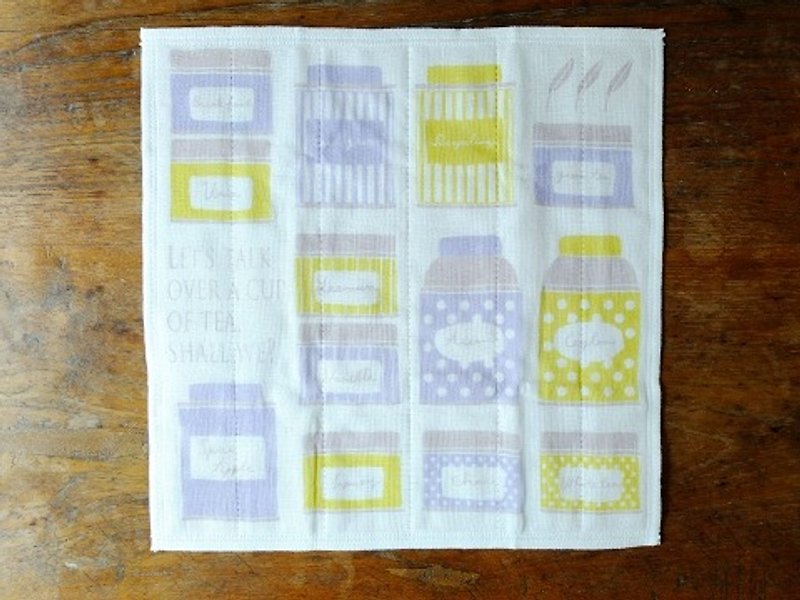 2 sets of 7-layer gauze housework cloth for bottles and cans on the kitchen shelf in IZAWA, Japan - Towels - Cotton & Hemp Yellow