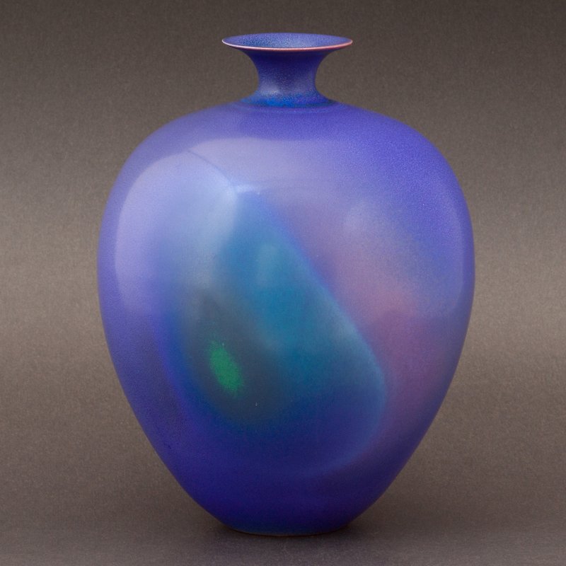 [シーン]オーロラは、高24.5センチメートル劉Fengxiongための無制限の花瓶を窯ができます - 置物 - その他の素材 多色