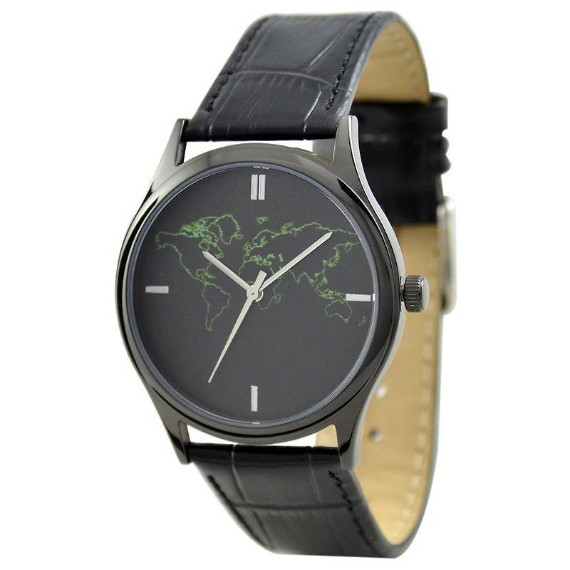 ブラック マップ ウォッチ - 腕時計 - 金属 ブラック