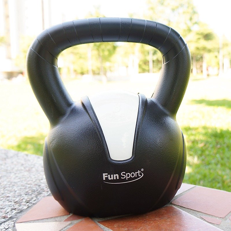 Fun Sport-12kg kettlebell (black)-Made in Taiwan - Fitness Equipment - Rubber Black