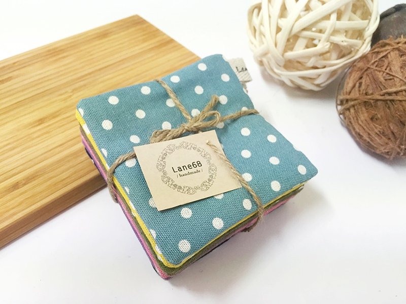 :: Lane68 :: 7 days a good mood every day handmade coasters (set of 7) - ผ้ารองโต๊ะ/ของตกแต่ง - วัสดุอื่นๆ หลากหลายสี