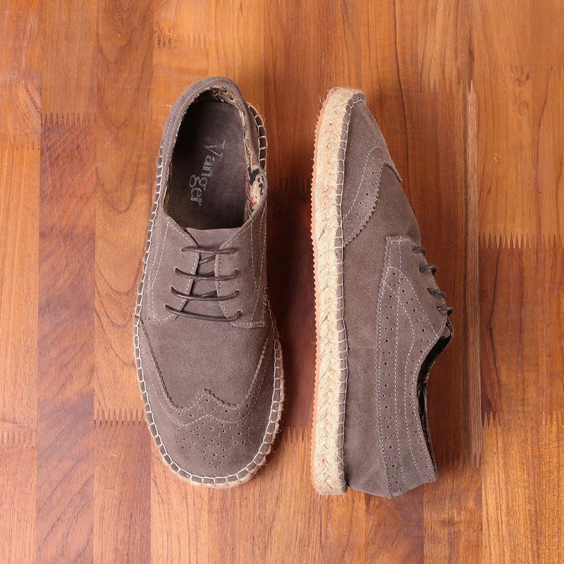 Vanger elegant beauty ‧ light still mixed Derby carved cuttle shoes Va170 dark gray - รองเท้าอ็อกฟอร์ดผู้ชาย - หนังแท้ สีแดง