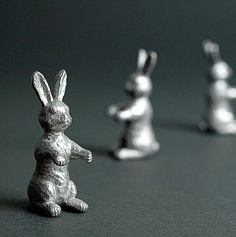 其他金屬 擺飾/家飾品 灰色 - 三澤厚彥 小錫兔雕塑