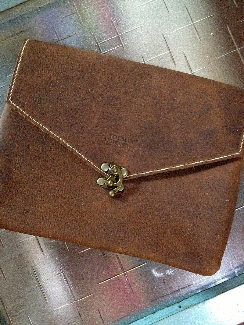 FOR IPAD - Laptop Bags - Genuine Leather Brown