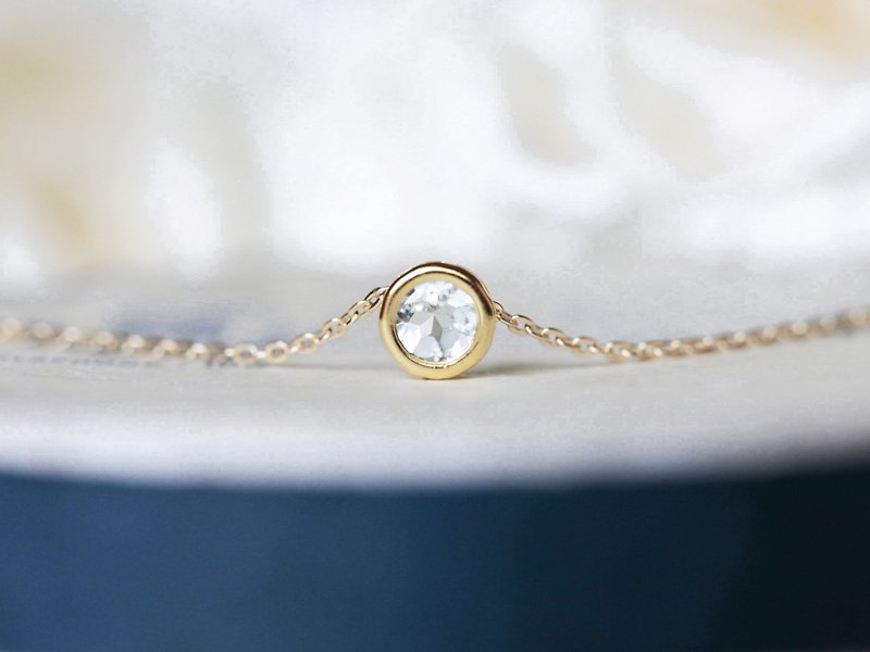 Necklace donata aquamarine - Necklaces - Gemstone Blue