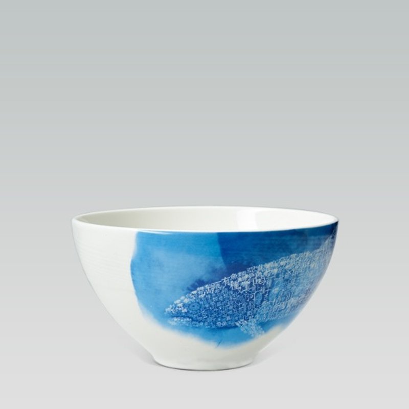Take Pleasure in Words-Blending style ~ Happy fish - Bowls - Other Materials Blue
