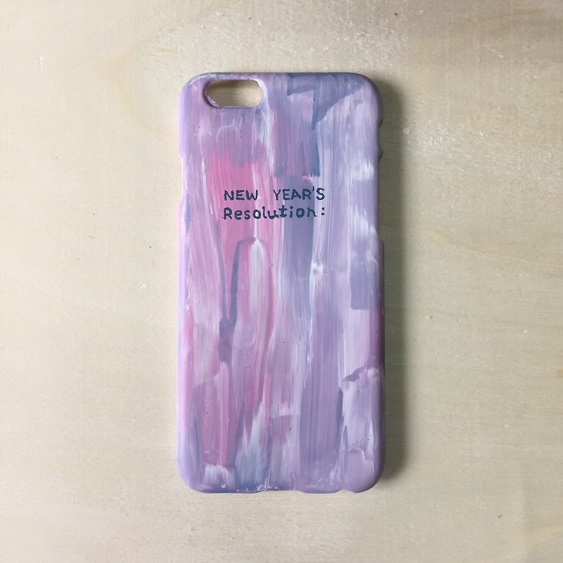 [塗装電話シェルスマートフォンケース：願いハウジングは願い事をする：塗装手描き] - スマホケース - プラスチック ピンク