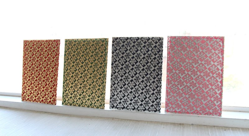 [To write an intention card] card full of snow gilt cloth ‧ ‧ featured four-color hand-made textured card │abbiesee gift shop - การ์ด/โปสการ์ด - กระดาษ สีแดง