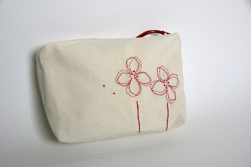 Hand embroidered cosmetic bag - Other - Other Materials 