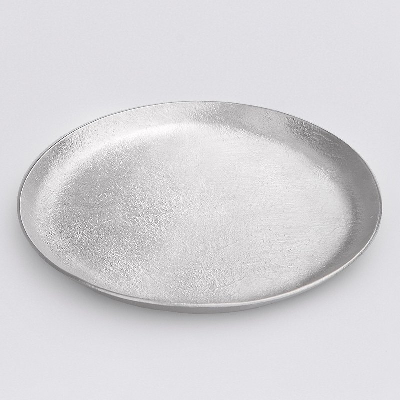 Round compartment tray _ pure tin (large) - Small Plates & Saucers - Other Metals Gray