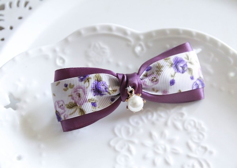 Purple style French clip - Hair Accessories - Other Materials Purple