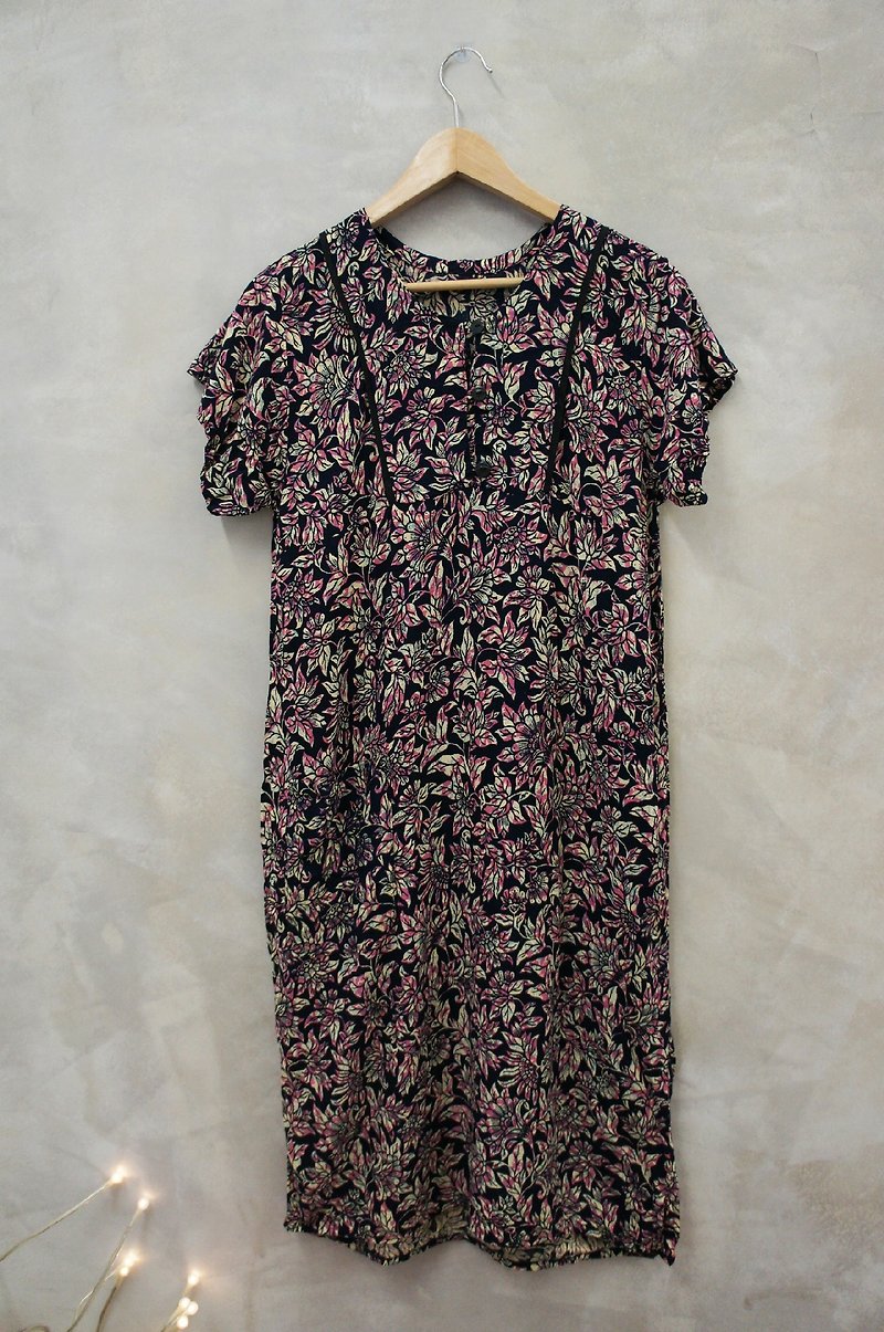 PdB vintage totem silk dress color printing cotton blend - One Piece Dresses - Other Materials Multicolor