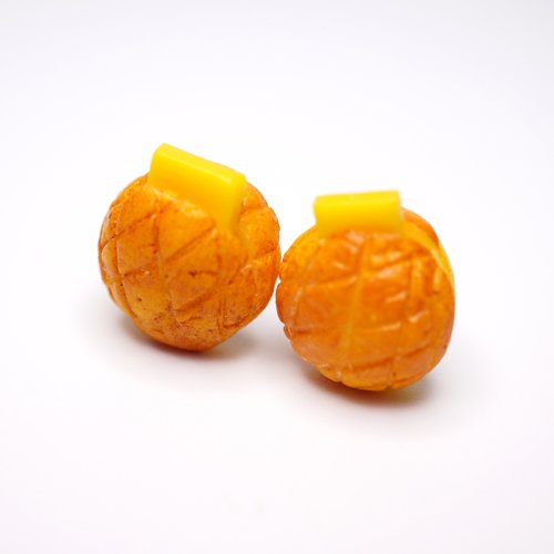 Playful Design 香港茶餐廳系列 港式菠蘿油耳環/無耳洞耳夾(免費包裝)