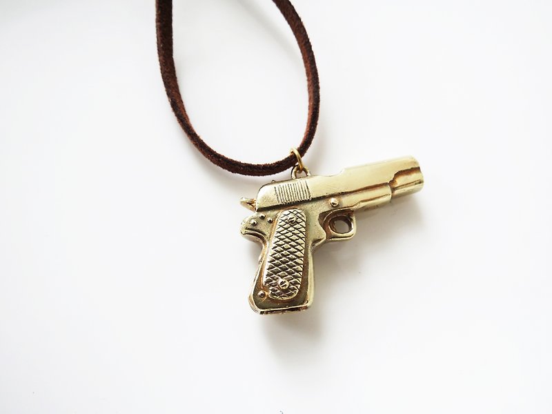 Pistol (Brass necklace) - Cpercent  handmade jewelry - สร้อยคอ - โลหะ สีทอง