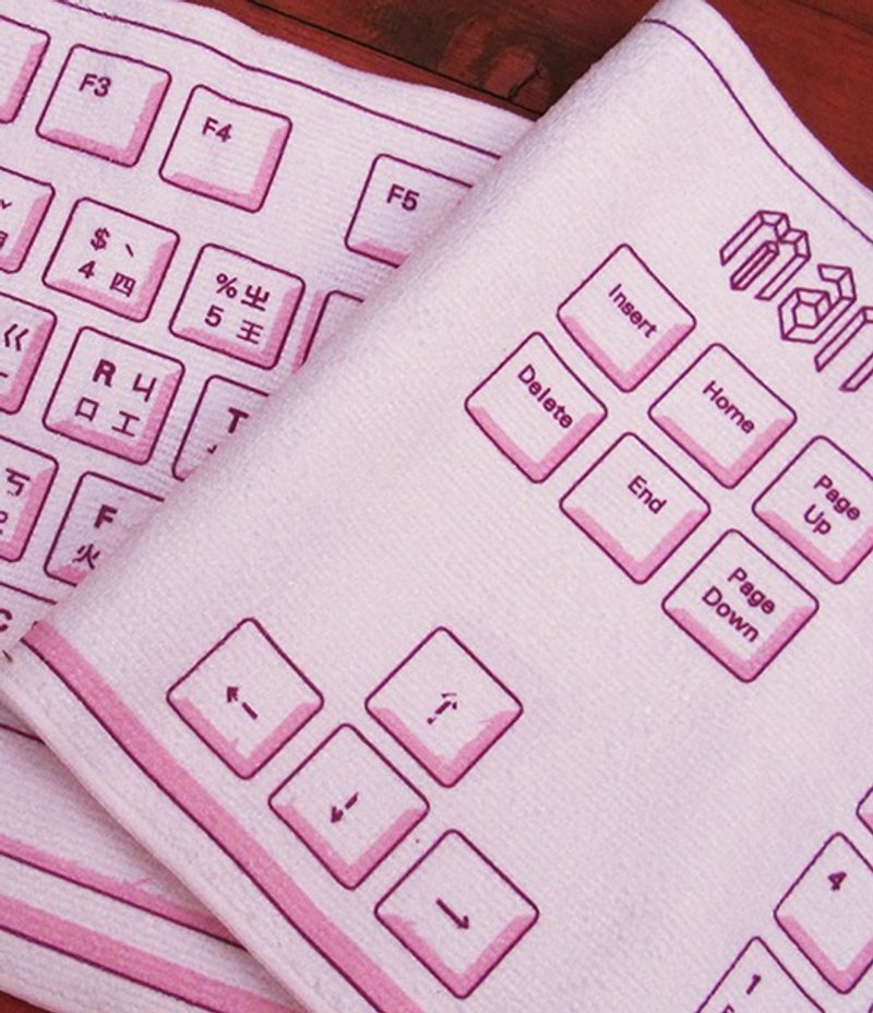 【Mapus】鍵盤界菁英玫瑰毛巾 - 毛巾/浴巾 - 棉．麻 粉紅色