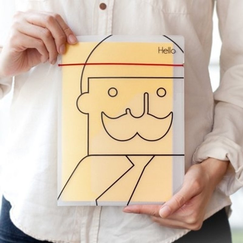 Dessin x Jstory-Mr.Babba A5 folders (with laptop), JST15454 - แฟ้ม - กระดาษ สีเหลือง