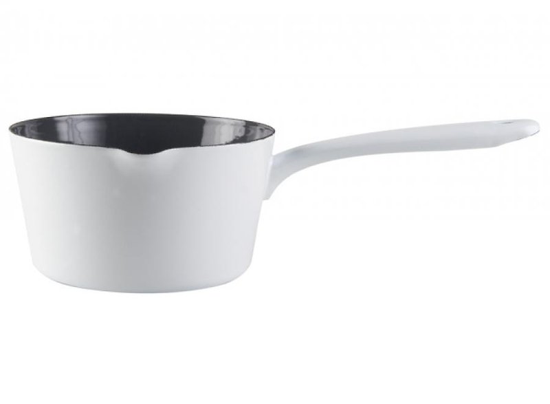 Muurlaグレー古典的なホーロー鍋は、個人的なシステム/クリスマスギフト/交換ギフトを扱います - 鍋・ベーキングトレイ - 琺瑯 ホワイト