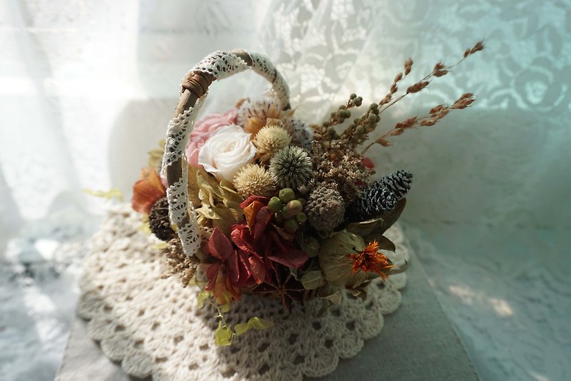 Autumn picnic baskets - Amaranth Dried Flowers*exchange gifts*Valentine's Day*wedding*birthday gift - Plants - Plants & Flowers Brown