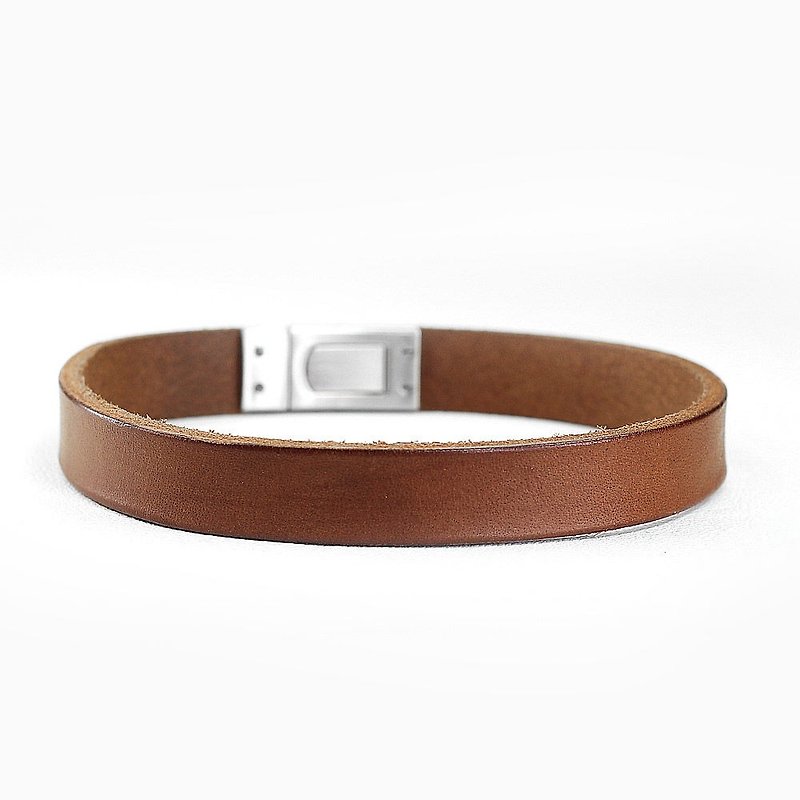 [Leather rope] Minimalist leather leather collar ((send lettering)) - Collars & Leashes - Genuine Leather Brown
