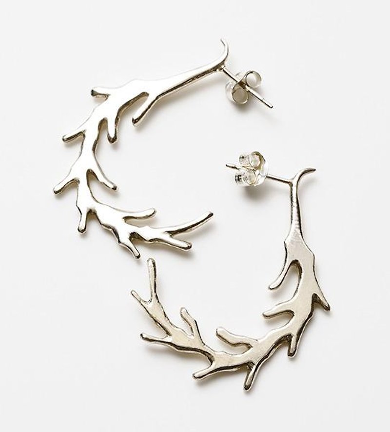 冰錐耳環 銀飾 - 耳環/耳夾 - 其他金屬 灰色