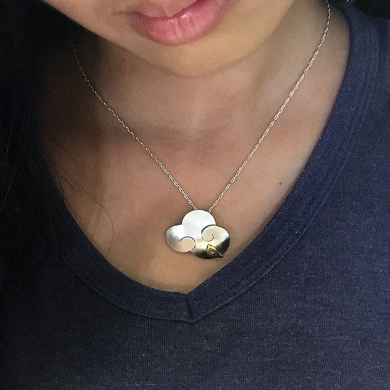 Yun Xiang ~ A cloud's fantasy journey, handmade poetic sterling silver handmade pendant necklace, love yourself, be happy - Necklaces - Sterling Silver 