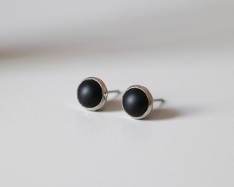 experience earrings - Earrings & Clip-ons - Other Metals Black