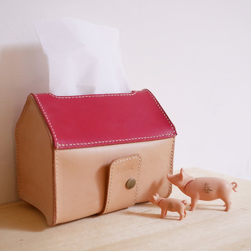 Little People's Home Tissue Box - Other - Genuine Leather Multicolor