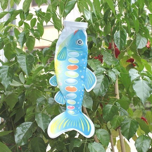 金佶 fishsay 臺灣國寶魚[櫻花鉤吻鮭]魚旗 30CM (淺藍)