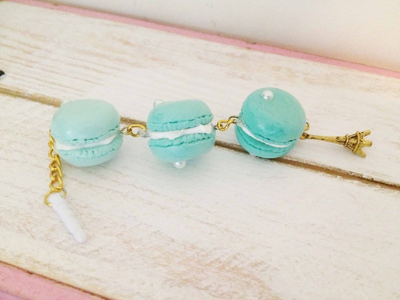 sweet4girls Hand cream French macarons in Paris Charm wedding dust plugs iPhone 4s s2 s3 htc 3.5mm headphone plug bubblegum - Phone Stands & Dust Plugs - Other Materials Multicolor