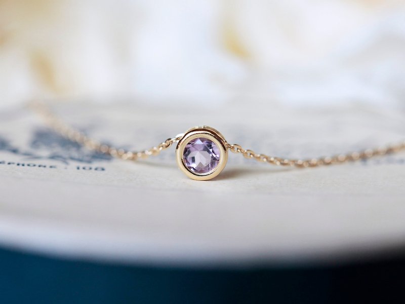 Necklace donata [amethyst] - Necklaces - Gemstone Purple