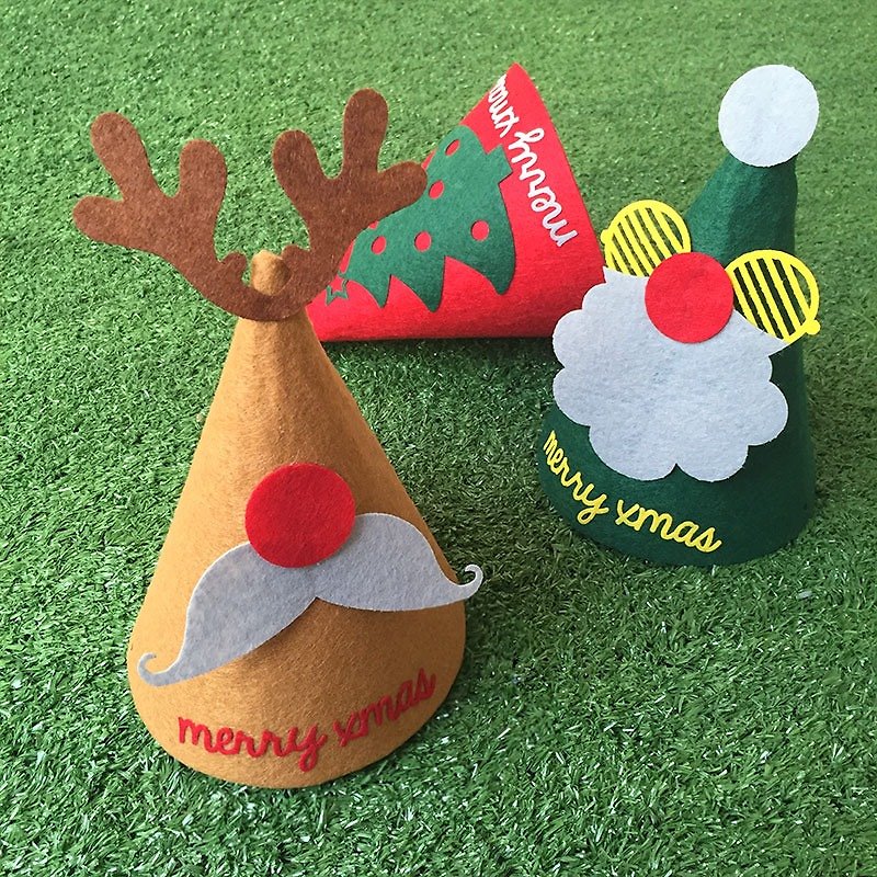 U-PICK原品生活 原创设计 圣诞派对帽 麋鹿/圣诞老人/圣诞树 - 帽子 - 其他材質 