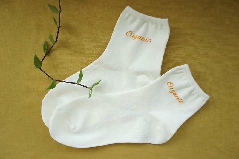 冶綠有機棉 短襪 - 襪子 - 棉．麻 白色
