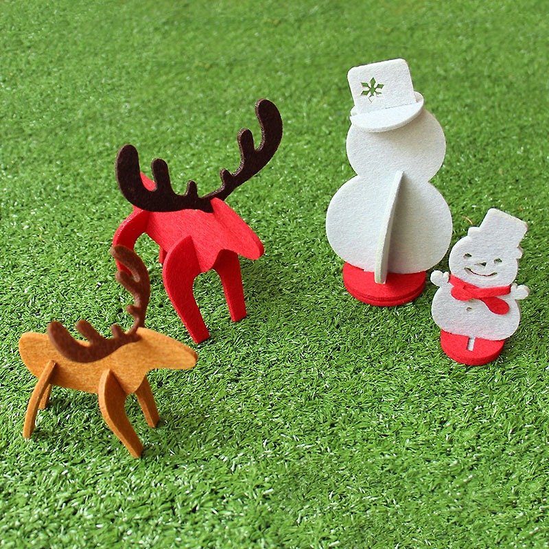 U-PICK original product life three-dimensional Christmas ornaments snowman elk New Year decorations room tables - Items for Display - Other Materials 