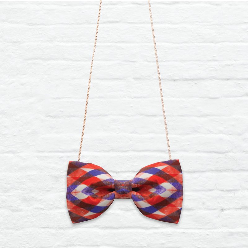 K0011 Necklace, Hairband, Pet Collar, Toddler Bow tie - สร้อยติดคอ - วัสดุอื่นๆ สีแดง