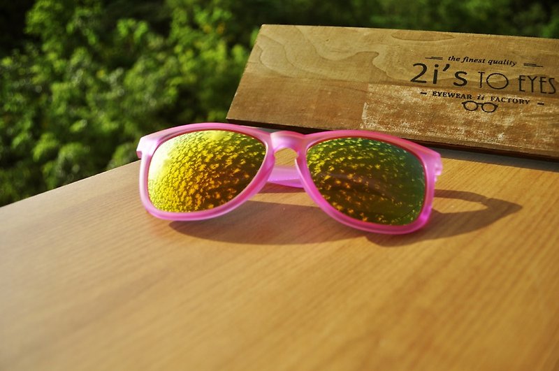2isAvaサングラス│ピンク│オレンジ反射レンズ│Anti-UV400 - 眼鏡・フレーム - プラスチック ピンク